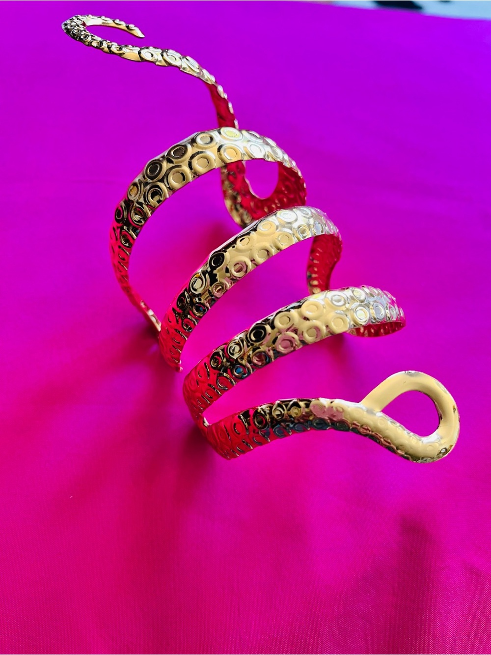 Large Gorgeous gold snake bracelet